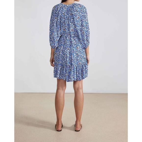 NEW APIECE APART mini mitte dress in piet floral blue - Picture 3 of 5